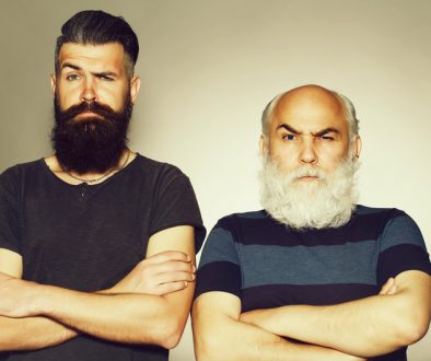 Old and young bearded men